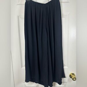 Proenza Schouler black elastic waist wide leg pants